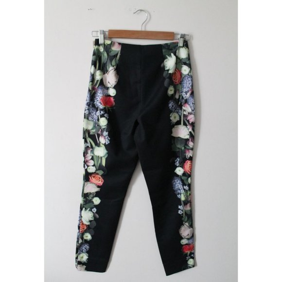Ted Baker Baynar Kensington Floral Print Ankle Grazer Pants Size TED 0/ US 2 - Picture 4 of 5
